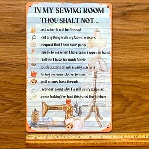 Farmhouse Sewing Room Rules Sign